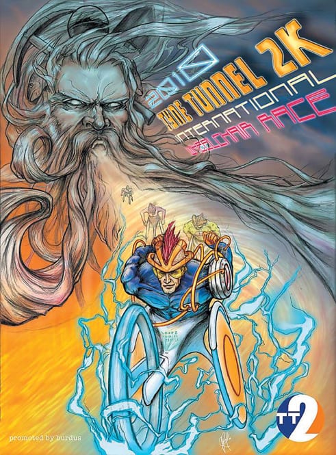 Josh illustrated this poster advertising the 2010 Tyne Tunnel 2K race.