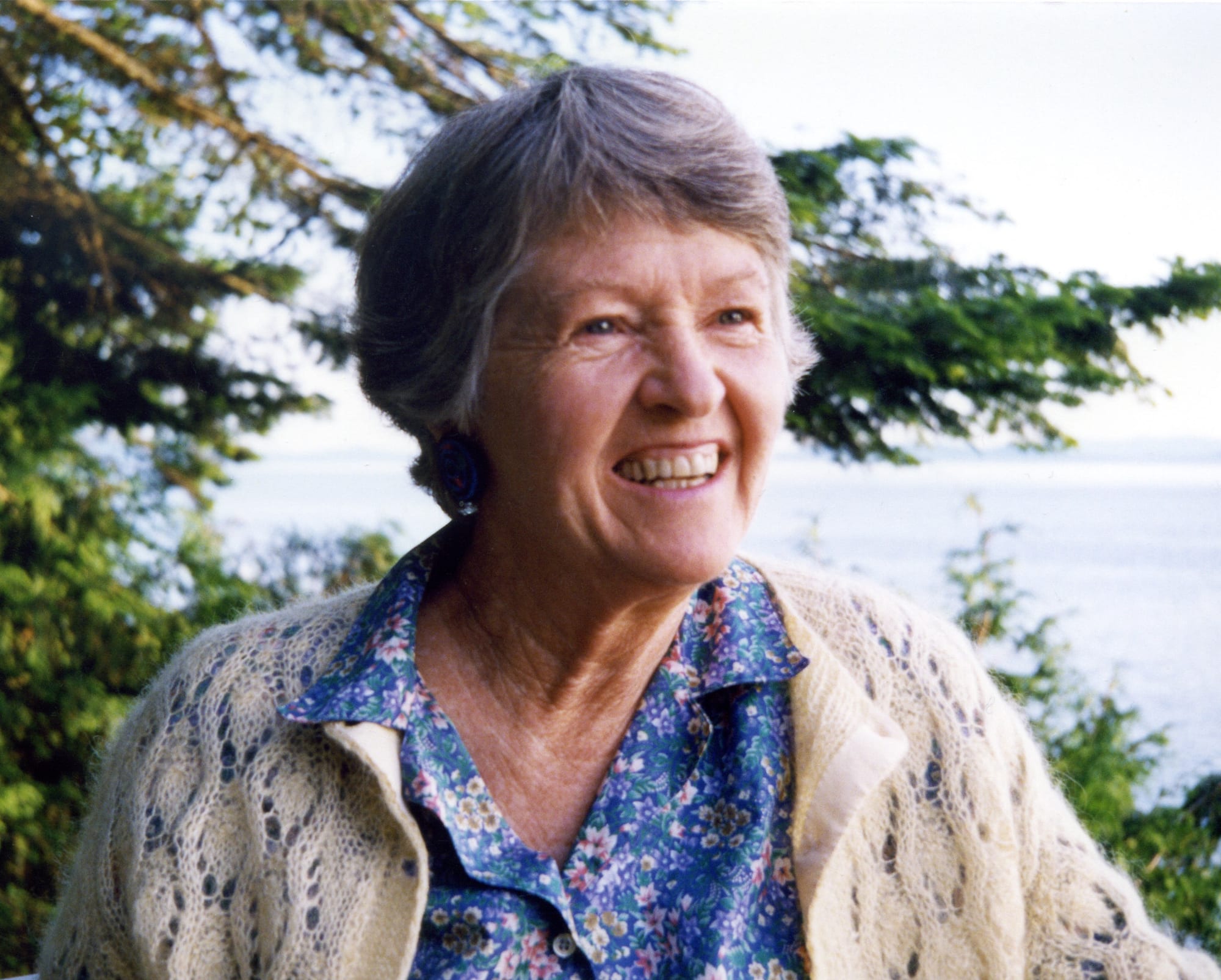 Mum, outside near the Pacific Ocean she loved