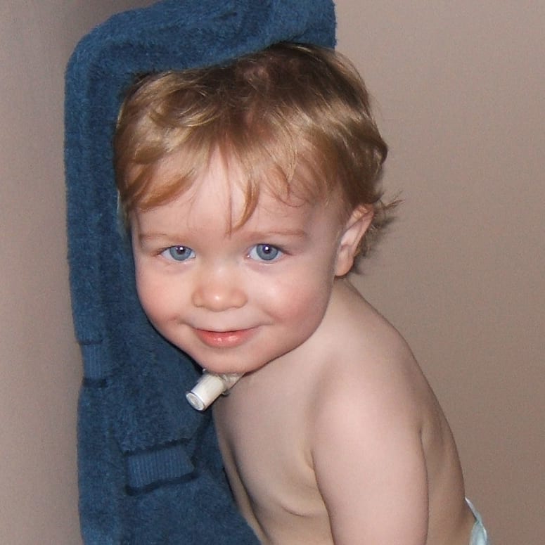 Chris favourite photo of Kyle as a baby